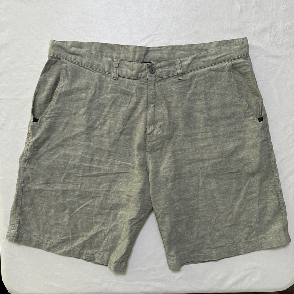 Patagonia Mens Lightweight Organic Work Wear Hemp Shorts Gray Size 36 Inseam 10"